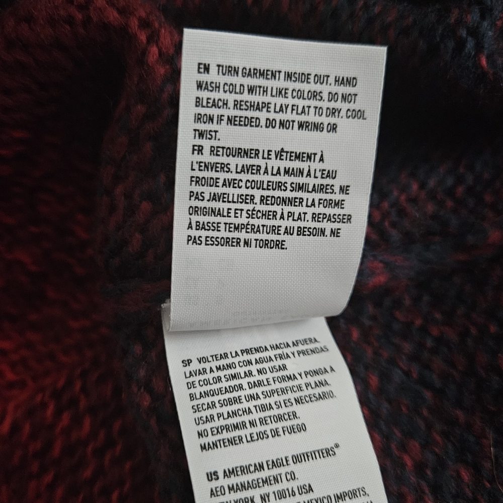American Eagle Boxy Striped Acrylic Crewneck Sweater - Picture 9 of 9